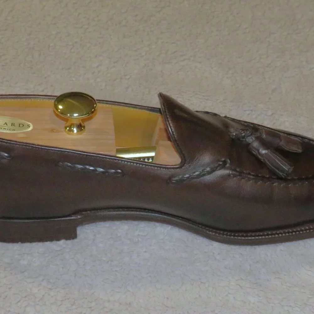 Edward Green Belgravia Dark Oak Antique Loafers 10.5 C NWB - Picture 5 of 15